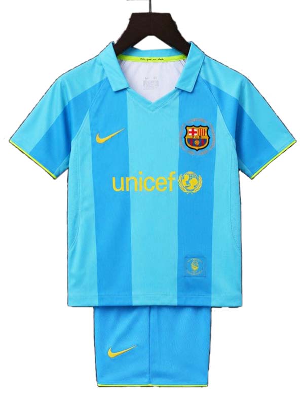 Barcelona away kids kit childrens retro jersey 2007-2008