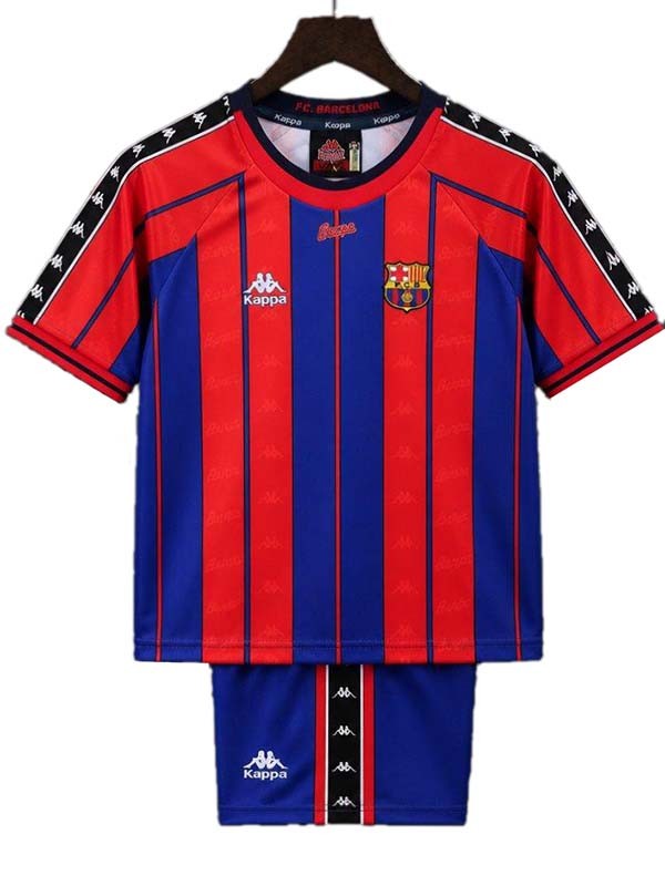Barcelona home kids kit childrens retro jersey 1997-1998