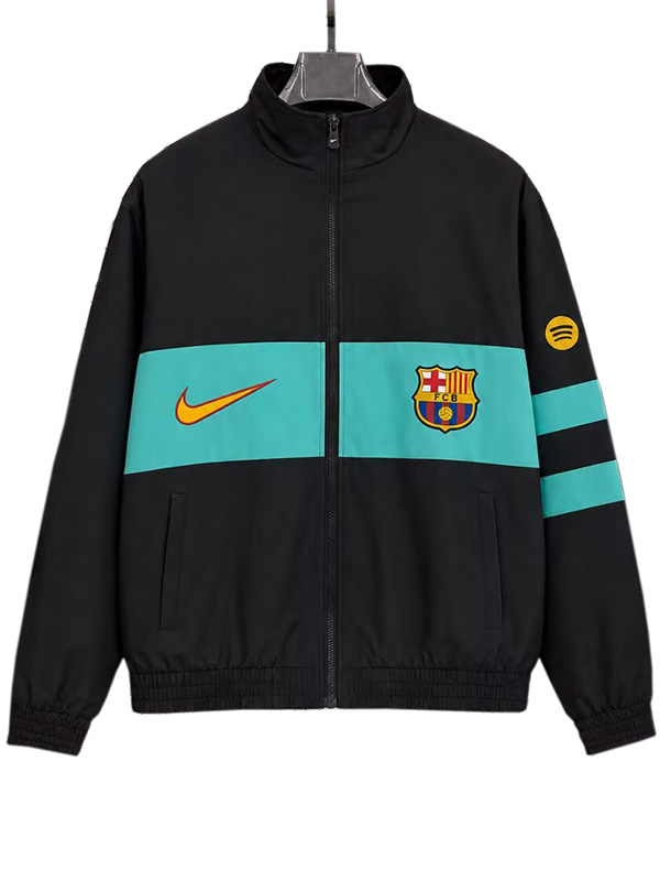 Barcelona windbreaker jacket mens black x green tracksuit 2026-2027
