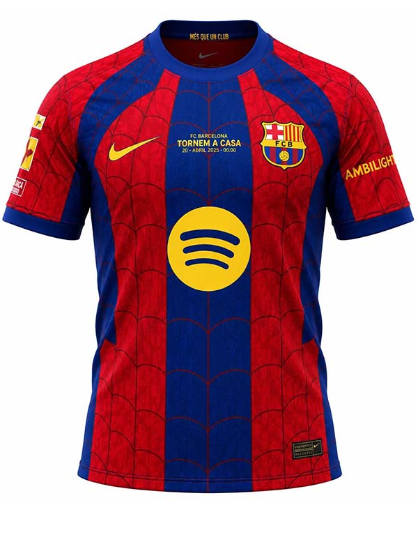 Barcelona x Spider Man special red player jersey 2026-2027