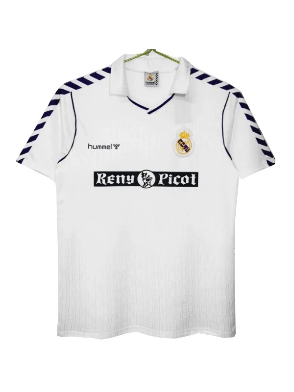 Real madrid home jersey mens retro shirt 1989-1990
