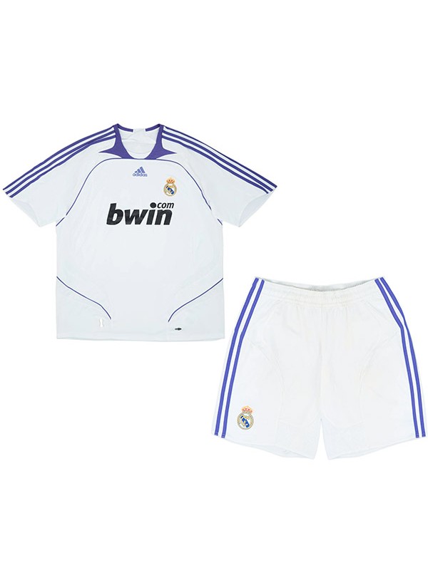 Real madrid home kids kit children retro jersey 2007-2008