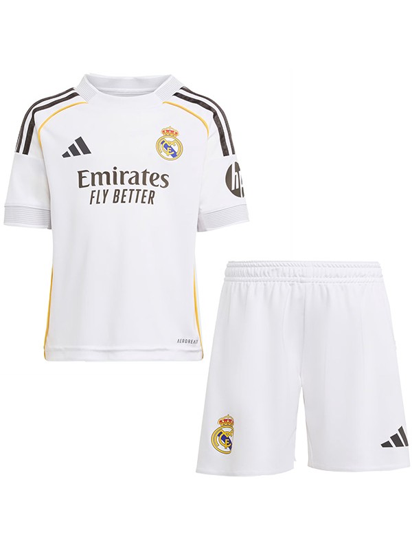 Real madrid home kids kit childrens jersey 2025-2026