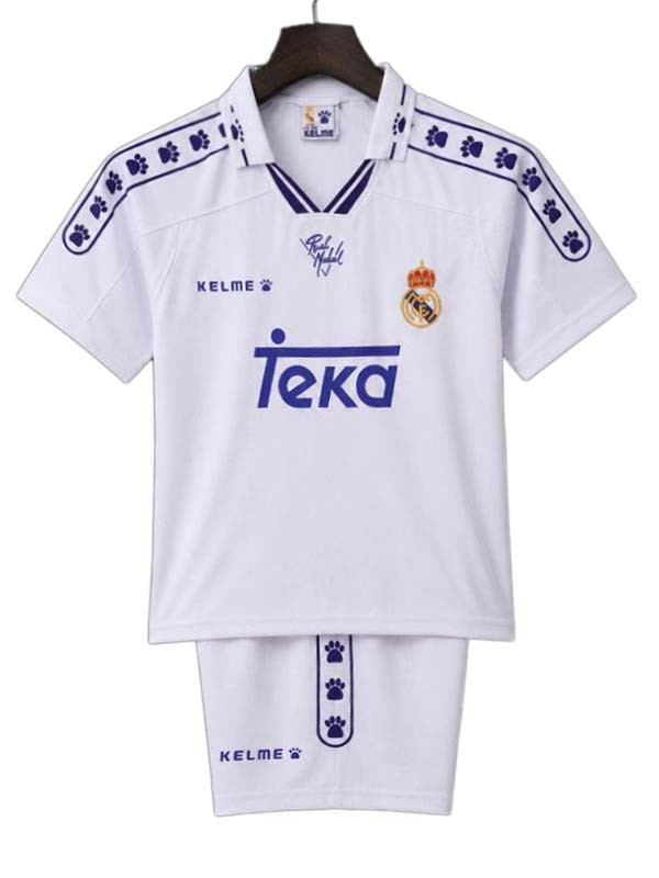 Real madrid home kids kit childrens retro jersey 1994-1996