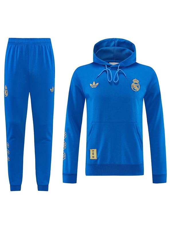 Real madrid hoodie jacket mens blue training tracksuit 2026-2027