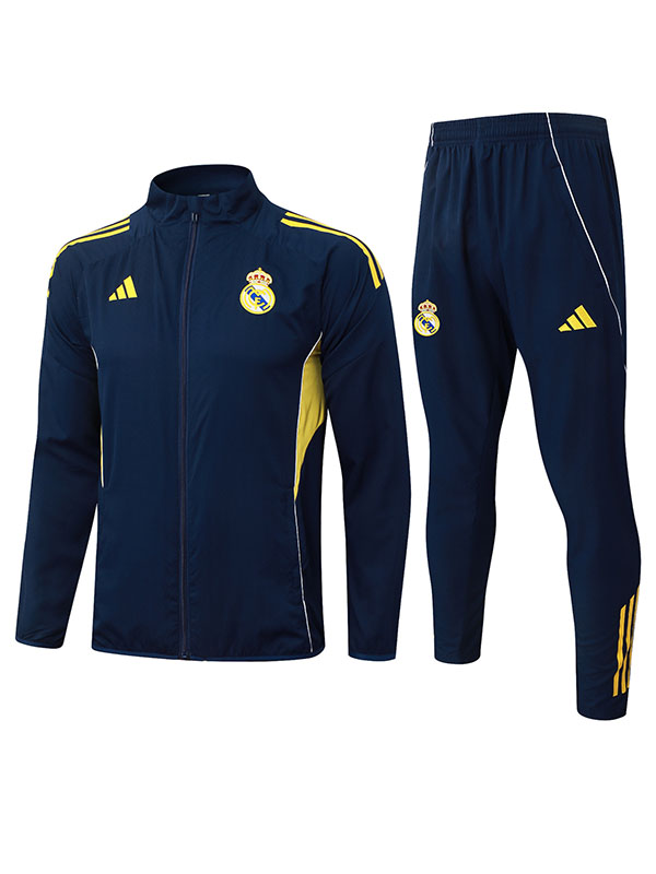 Real madrid jacket mens darkblue training tracksuit 2025-2026 