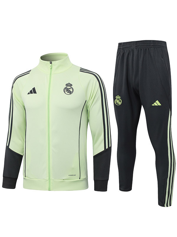 Real madrid jacket mens light green training tracksuit 2025-2026