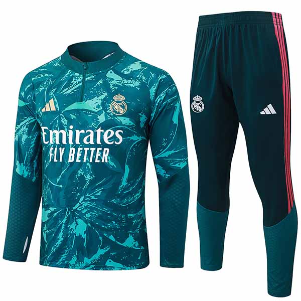 Real madrid tracksuit mens dark green training kit 2026-2027