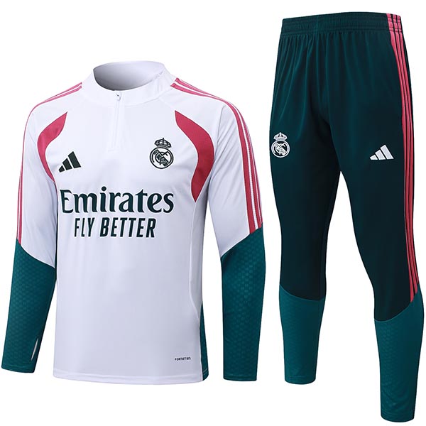 Real madrid tracksuit mens white green training kit 2026-2027