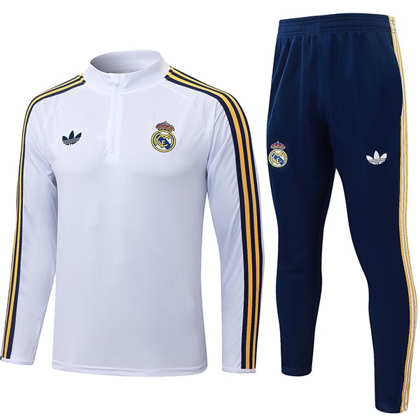 Real Madrid tracksuit mens white navy training kit 2026-2027