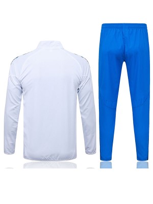 Real madrid windbreaker jacket mens white blue training tracksuit 2025-2026