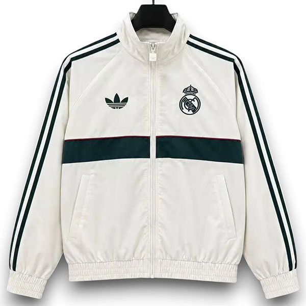 Real madrid windbreaker jacket mens white tracksuit 2026-2027
