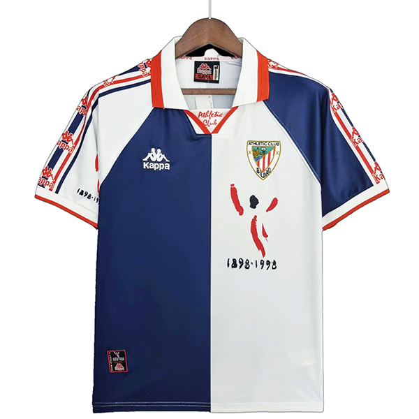 Athletic Bilbao away retro jersey second soccer uniform men's football kit top shirt 1997-1998