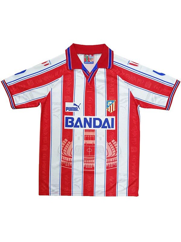 Atlético de Madrid home retro jersey vintage soccer match men's first sportswear football shirt 1996-1997