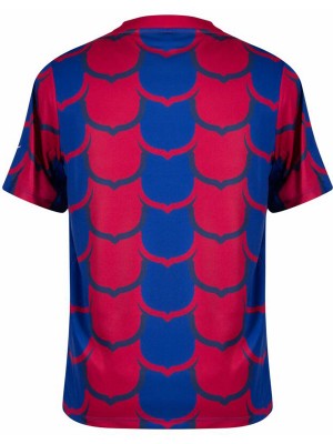 Barcelona academy pre-match jersey training soccer uniform men's sportswear football tops sports red shirt 2024-2025
