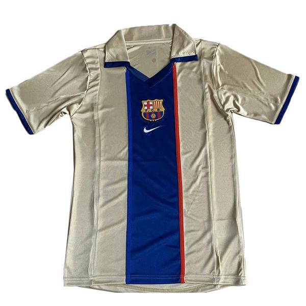 Barcelona away retro soccer jersey maillot match men's 2ed sportwear football shirt 2002
