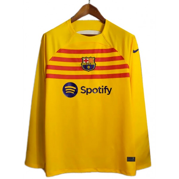 Barcelona fourth long sleeve jersey soccer uniform men's 4th sportswear football kit top shirt 2022-2023