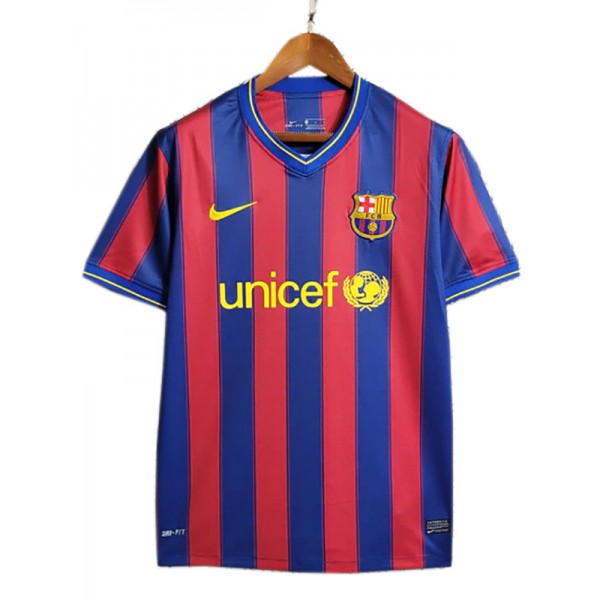 Barcelona home retro jersey soccer uniform men's first sportswear football kit top shirt 2009-2010