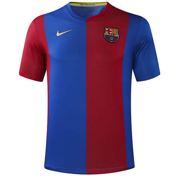 Barcelona home retro soccer jersey maillot match men's first sportwear football shirt 2006-2007
