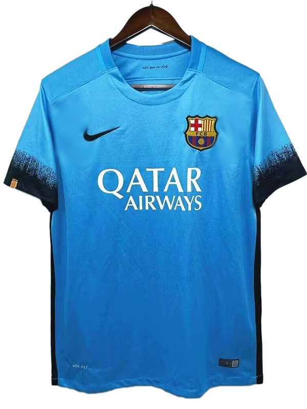 Barcelona terza maglia retrò da calcio uniforme da uomo terza maglia sportiva da calcio 2015-2016