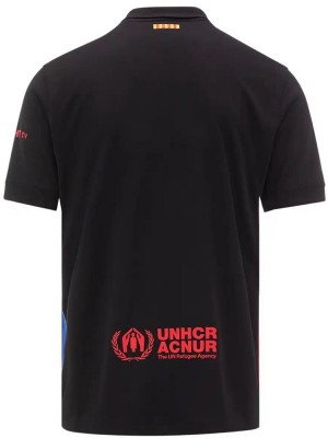 Barcelona travis scott maglia da calcio da uomo da trasferta per adulti nera e rossa da calcio sportiva 2024-2025