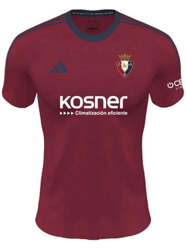 Osasuna home jersey soccer uniform men's first football kit sports top shirt 2023-2024