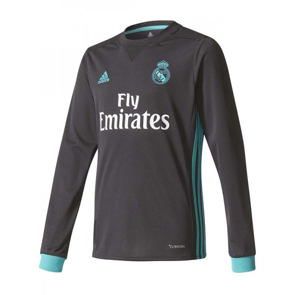 Real madrid away long sleeve retro jersey soccer vintage uniform men's second football kit tops sport shirt 2017-2018