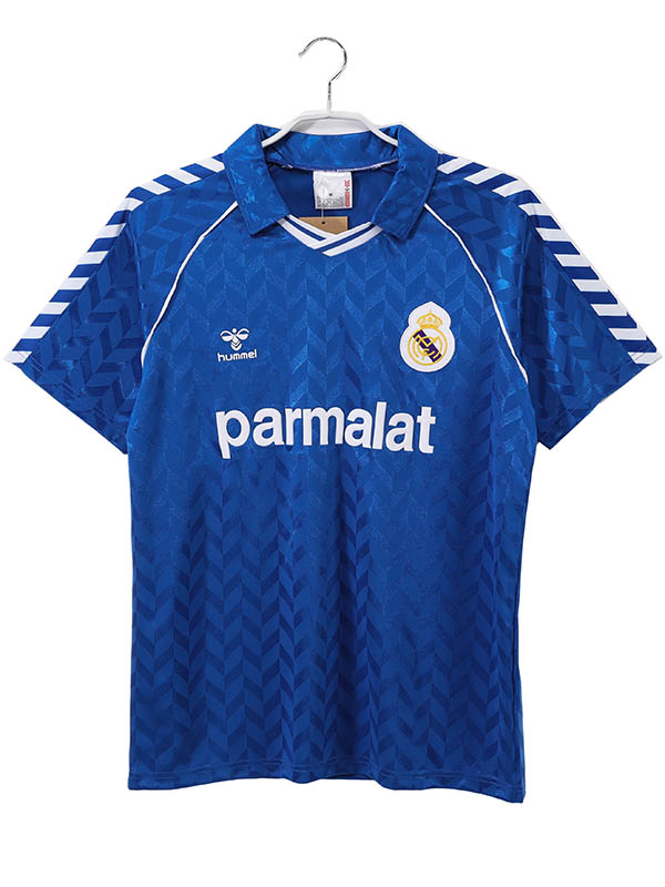 Real madrid maglia da calcio vintage da trasferta divisa da calcio maschile seconda maglia da calcio maglietta sportiva 1986-1987