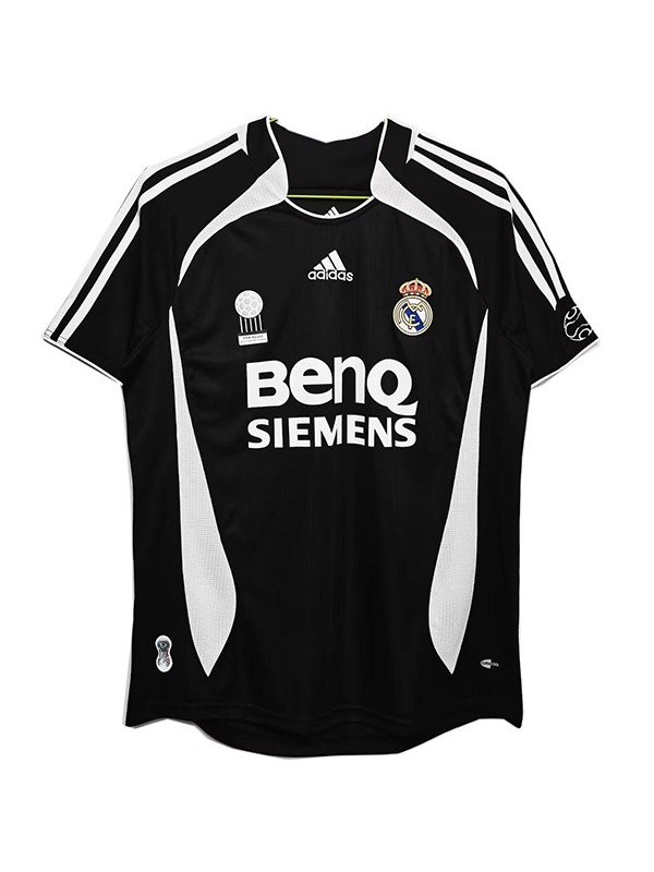 Real madrid away retro jersey vintage uniform men's football kit sports tops shirt 2006-2007