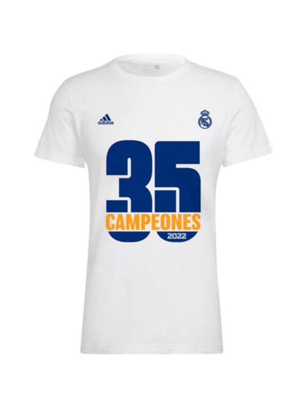 Real madrid campeones 35 t-shirt white soccer uniform men's football tops sport shirt 2022-2023