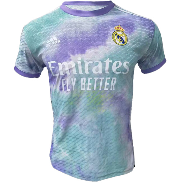 Real madrid special edition player's edition jersey purple white soccer uniform men's sportswear football kit tops sport shirt 2023-2024