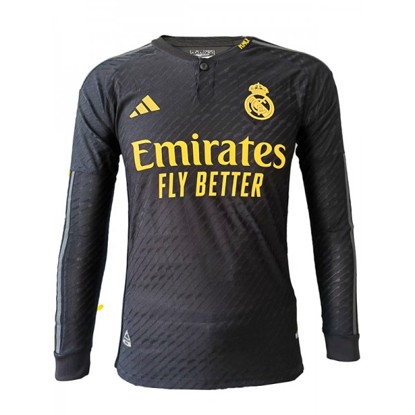 Real madrid third long sleeve jersey soccer uniform men's 3rd sportswear football kit top shirt 2023-2024