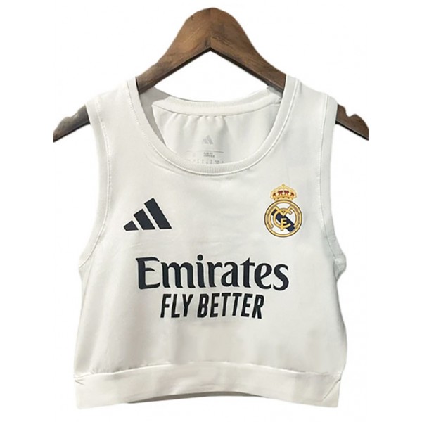 Real madrid canotta da yoga da donna per la casa maglia da calcio femminile prima divisa abbigliamento sportivo da donna, maglia corta da calcio per ragazze 2025-2026