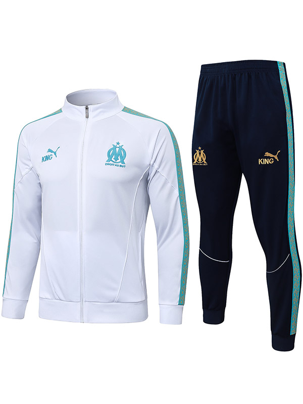 Olympique de Marseill jacket mens white training tracksuit 2025-2026