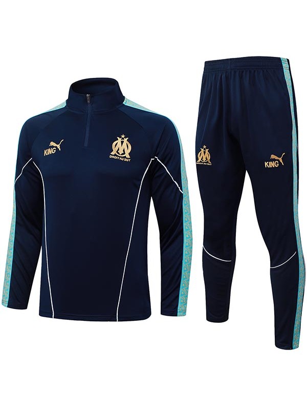 Olympique de Marseill tracksuit mens navy training kit 2026-2027