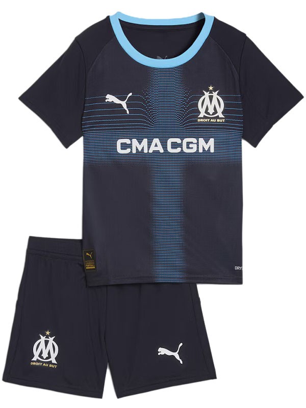 Olympique de Marseille away kids kit childrens jersey 2025-2026