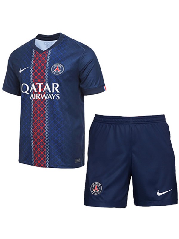 Paris saint germain home kids kit childrens jersey 2025-2026
