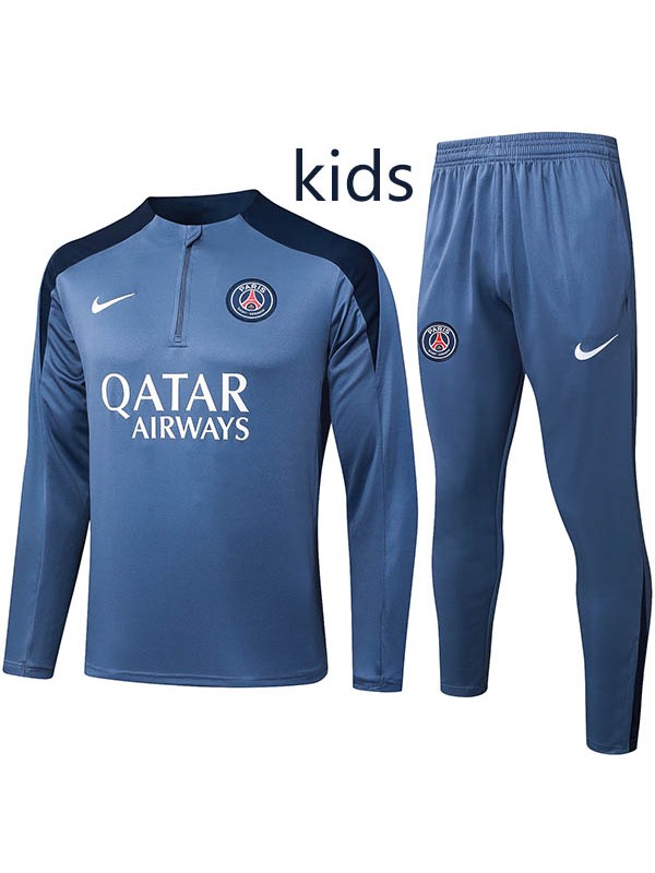 Paris saint-germain kids tracksuit children gray training kit 2025-2026