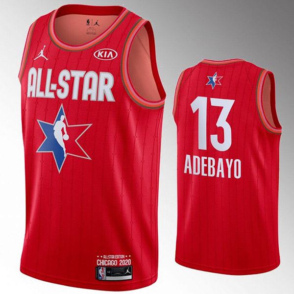 2020 all star game jordan miami heat bam adebayo 13 nba basketball swingman jersey red edition shirt