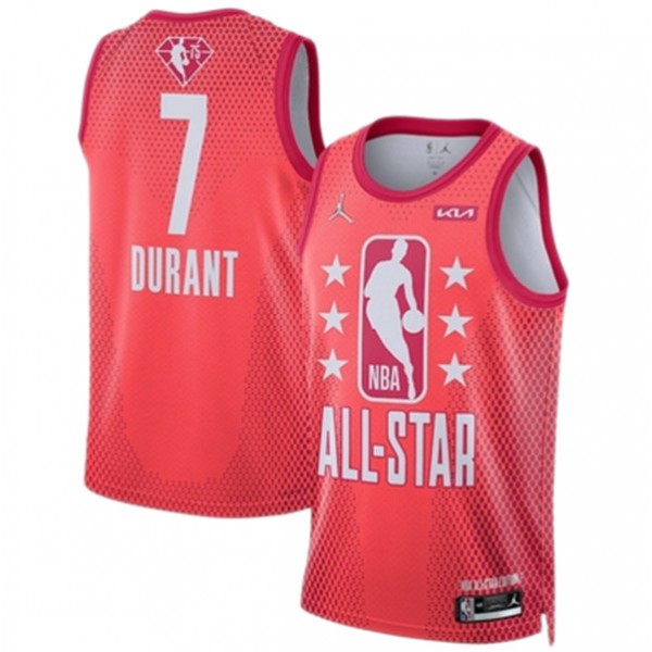2022 all star game brooklyn nets 7 kevin durant jersey basketball uniform swingman kit limited edition red shirt
