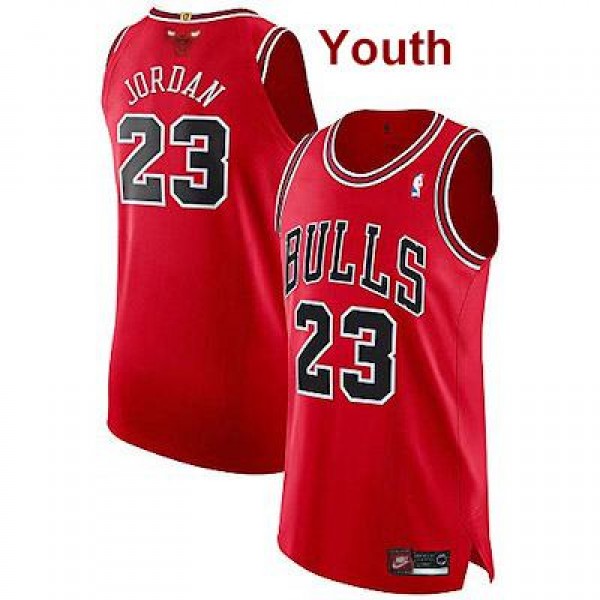 Youth Chicago Bulls #23 Michael Jordan Children Basketball Kids Jersey Red
