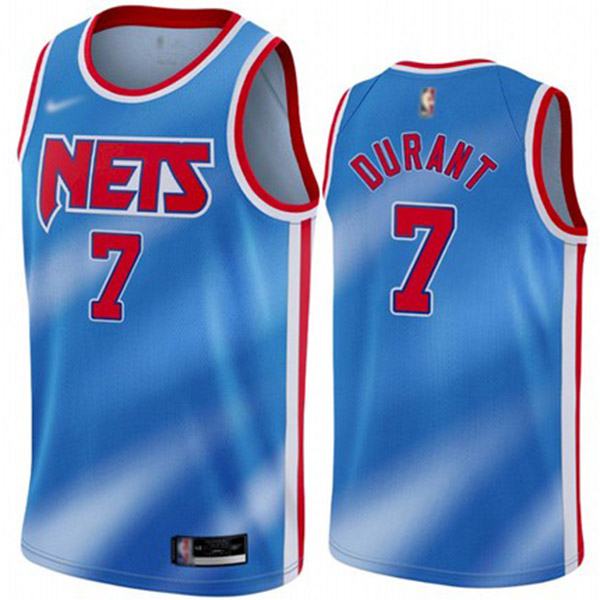 Brooklyn Nets Jersey Men's Kevin Durant 7 Classic Edition Uniform Basketball Shirt Blue 2021