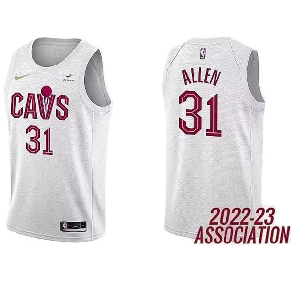 Cleveland Cavaliers 31 Allen jersey basketball uniform white swingman limited edition kit 2022-2023