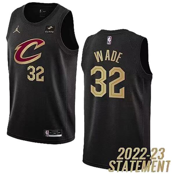Cleveland Cavaliers 32 Wade jersey basketball uniform black swingman limited edition kit 2022-2023