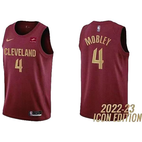 Cleveland Cavaliers 4 Mobley jersey basketball uniform red swingman limited edition kit 2022-2023