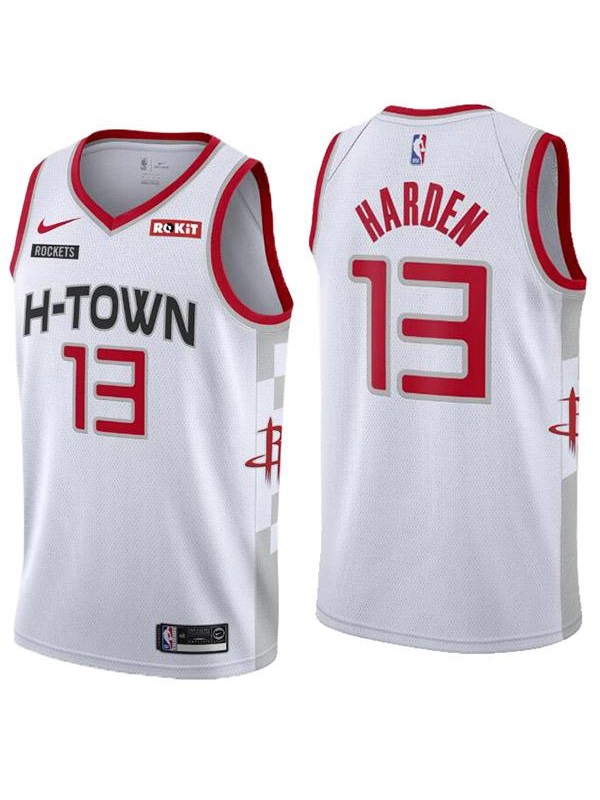 Men's Houston Rockets James Harden 13 City Edition Jersey White