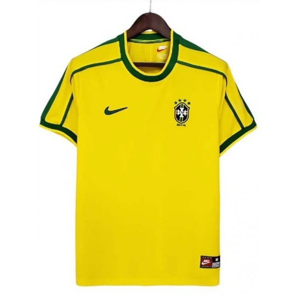 Brazil home jersey mens retro shirt 1998-2000