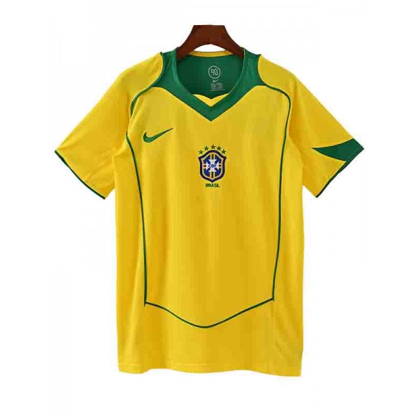Brazil home jersey mens retro shirt 2004