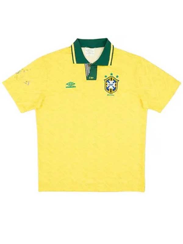 Brazil home retro jersey mens soccer shirt 1991-1993