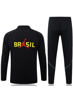Brazil tracksuit mens black yellow training kit 2026-2027